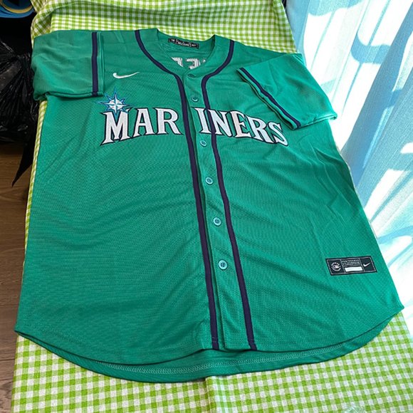 Ken Griffey Jr Seattle Mariners Green Baseball Jersey 24# - Picture 1 of 6